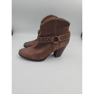 Sofft Noreen Harness boots Leather Ankle Size 7M Brown